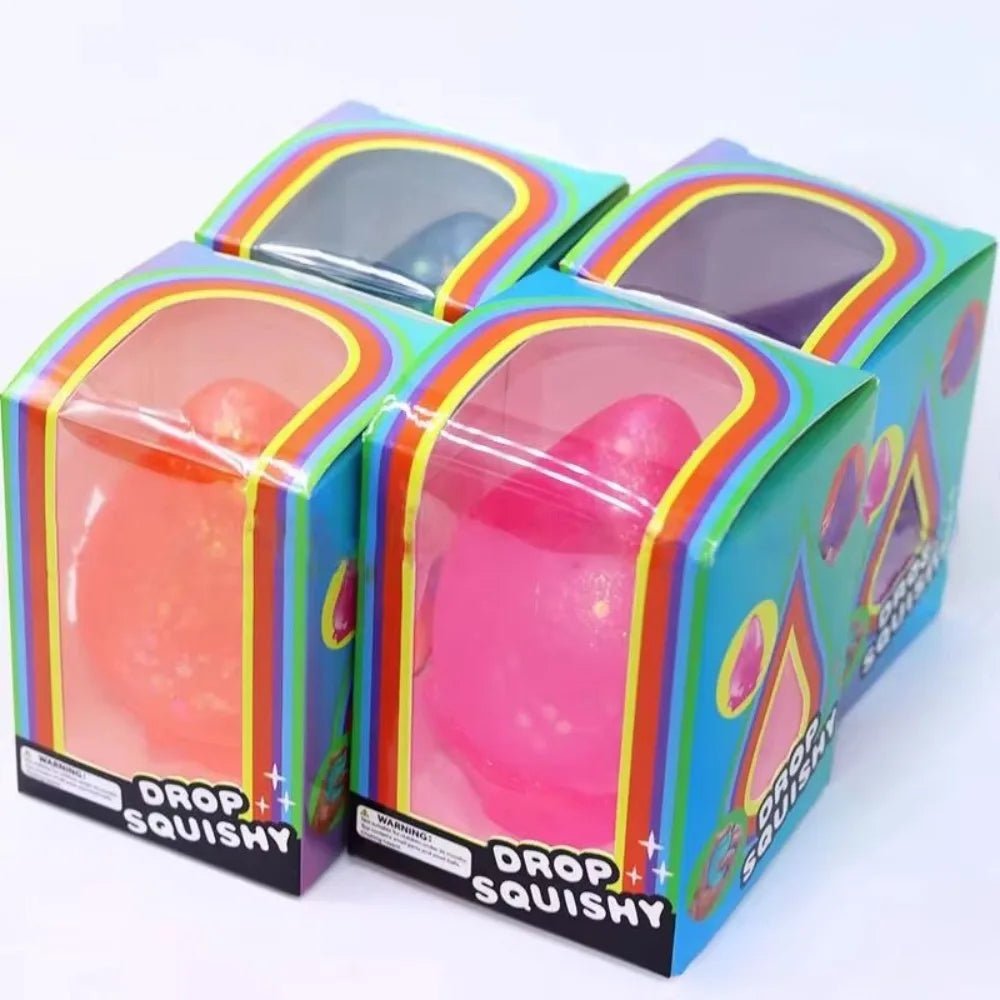 💧 Needoh Squishy La Goutte qui Fait Déborder le Stress – Squeeze Toy Kawaii Surprise - Bébé Calinou