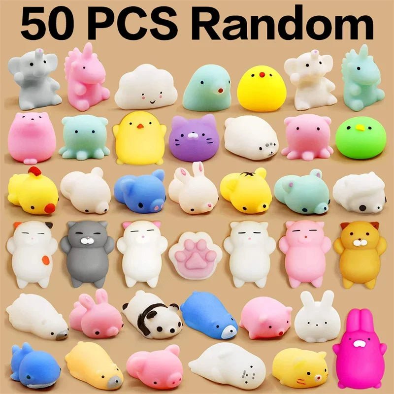 🐾 Pack de 50 ou de 100 Mochi Squishies Kawaii – Le jouet anti-stress qui rend ACCRO ! 🎉 - Bébé Calinou