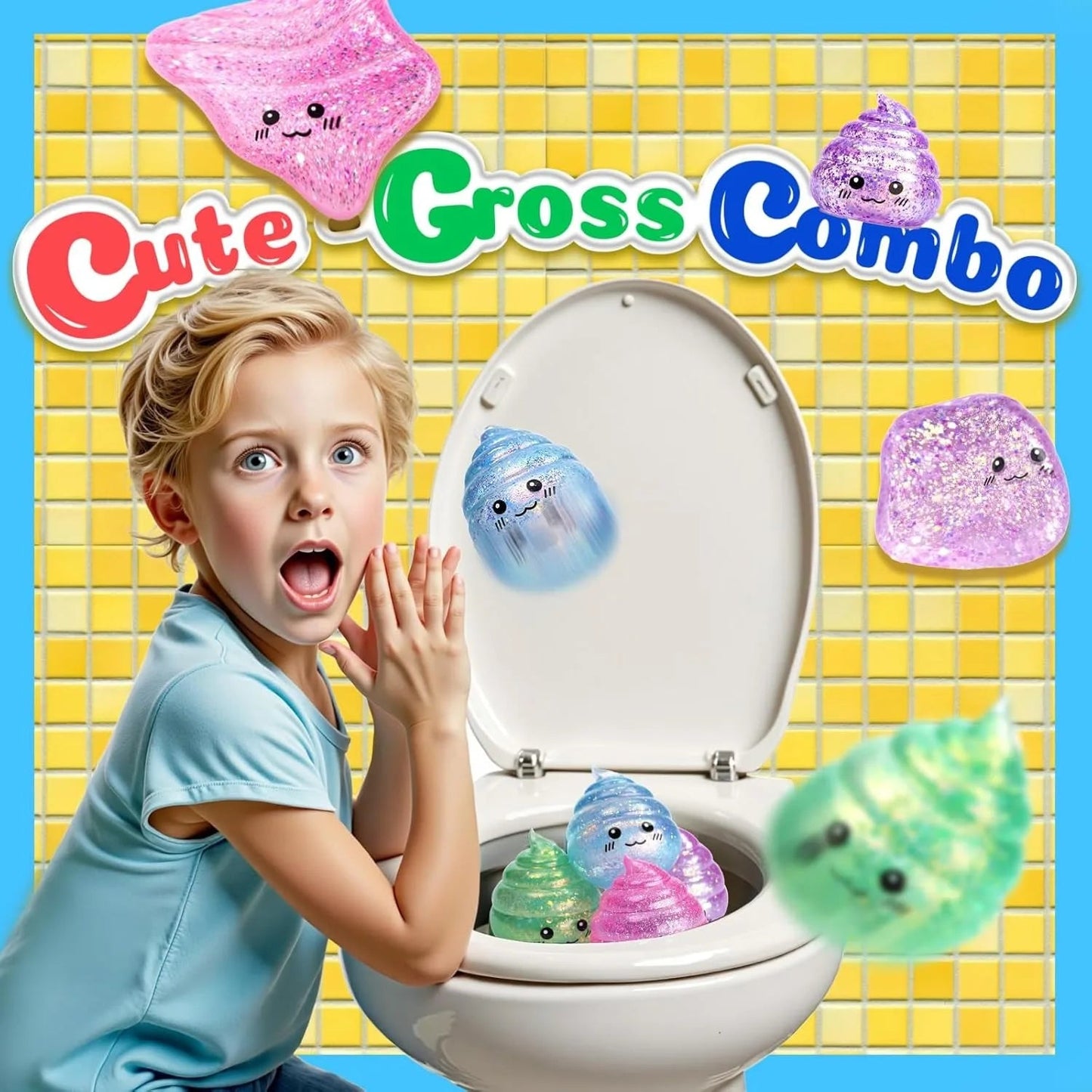 💩✨ Squishy Caca Pailleté – Le Cadeau le Plus Nul (et le Plus Drôle) de l'Année ! - Bébé Calinou