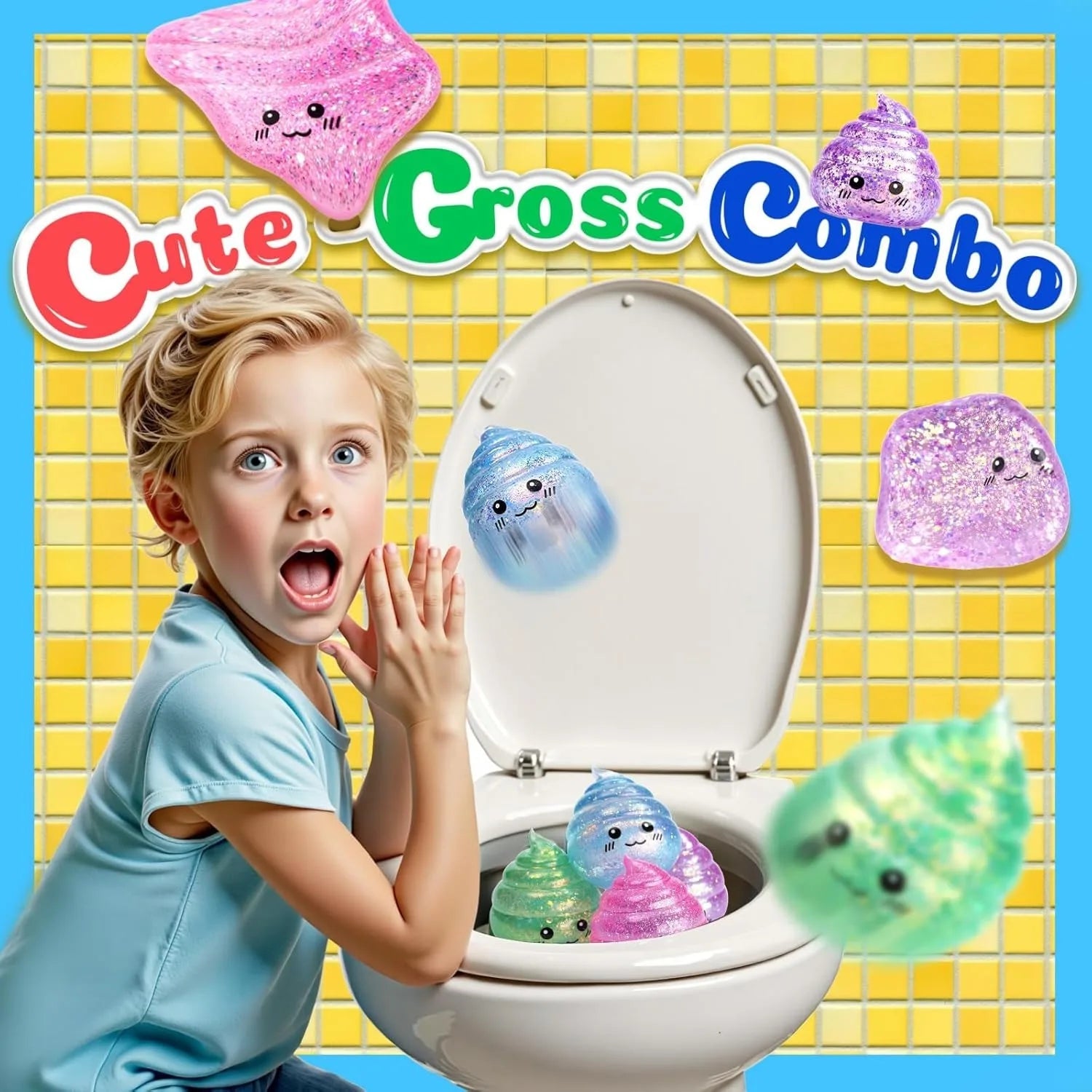 💩✨ Squishy Caca Pailleté – Le Cadeau le Plus Nul (et le Plus Drôle) de l'Année ! - Bébé Calinou