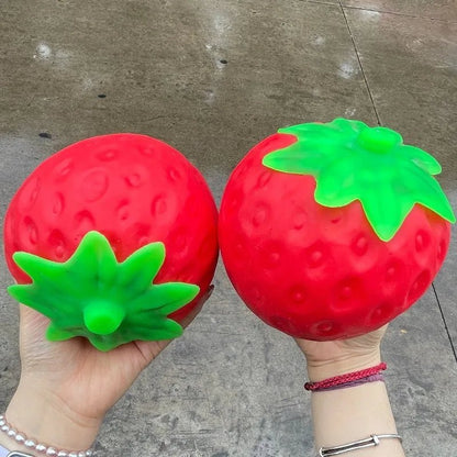 🍓 Squishy Fraise Géante – L'Anti-Stress Ultra Doux qui Rend Accro ! - Bébé Calinou