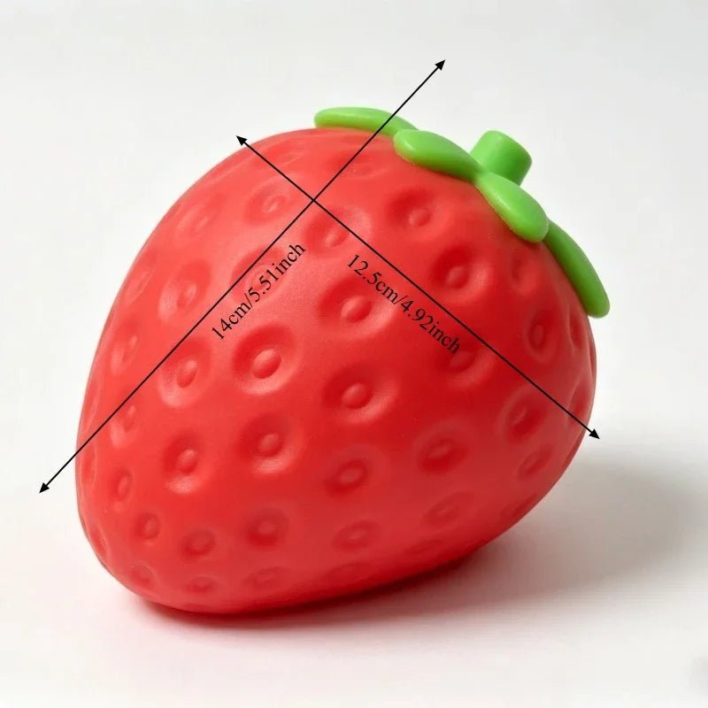 🍓 Squishy Fraise Géante – L'Anti-Stress Ultra Doux qui Rend Accro ! - Bébé Calinou