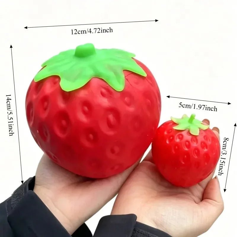 🍓 Squishy Fraise Géante – L'Anti-Stress Ultra Doux qui Rend Accro ! - Bébé Calinou